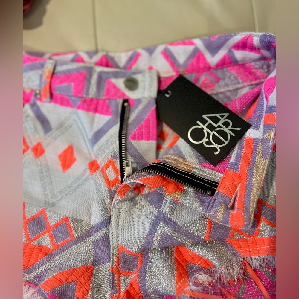 Chaser Colorful Geometric Patterned Shorts - Picture 3 of 13